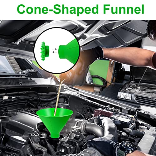 3 Pcs Magical Ice Scrapers for Car Windshield, Round Snow Scraper with Funnel, Cone-Shaped Car Snow Remover, Car Window Scraper for Ice & Snow, Car Winter Accessories, Gift for Chrismas (Green)