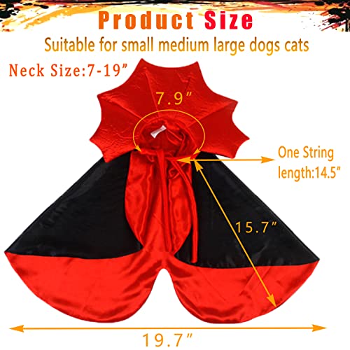 Dog Cape Costume Halloween Pet Cat Clothes Cloak Funny Costume Dog Witch Clothes Halloween Costumes for Small Medium Large Dogs Cats Puppy, Funny Dog Cosplay Dress Mantle Apparel