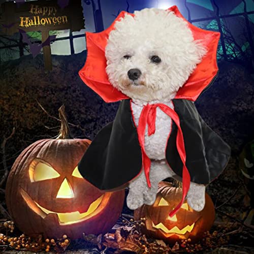 Dog Cape Costume Halloween Pet Cat Clothes Cloak Funny Costume Dog Witch Clothes Halloween Costumes for Small Medium Large Dogs Cats Puppy, Funny Dog Cosplay Dress Mantle Apparel