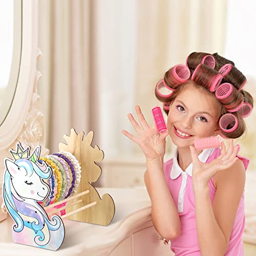 Unicorn Girls Headband Holder Hair Hoop Headband Organizer Girls Hair Accessories Organizer DIY Headband Display Stand Headband Storage Hairband Rack Holder Home Room Decors for Kids