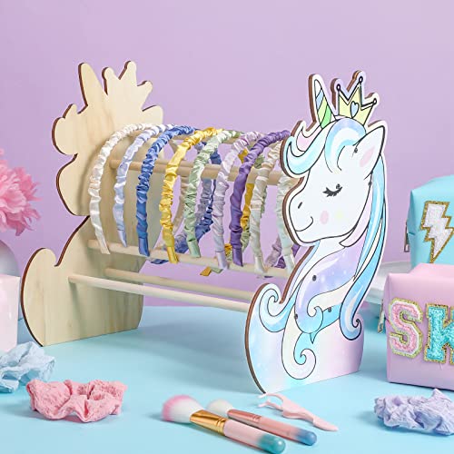 Unicorn Girls Headband Holder Hair Hoop Headband Organizer Girls Hair Accessories Organizer DIY Headband Display Stand Headband Storage Hairband Rack Holder Home Room Decors for Kids