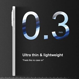 memumi [Upgraded Version for iPhone 14 Pro Max Ultra Thin Case, Lightweight PP Matte Finish Coating Slim Phone Case with 0.3 mm Minimalist Design Semi-Transparent White