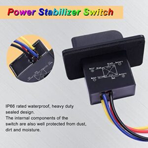 weideer RV Power Stabilizer Switch Electric Jack Switch 12V Waterproof Momentary Reverse Polarity Leveling Extend Retract Switch with Harness K-057