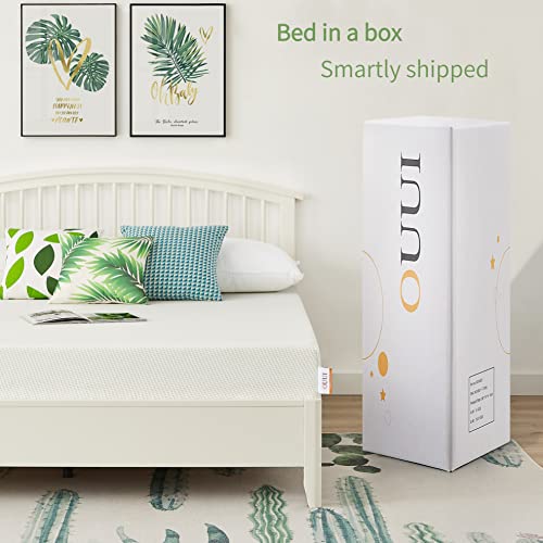 OUUI Twin Mattress, 5 Inch Green Tea Cooling Gel Memory Foam Mattress in a Box for Kids Medium Firm Twin Bed Mattress for Bunk Bed, Trundle Bed, Pressure Relief, CertiPUR-US Certified