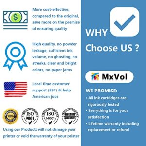 MxVol (414A NO Chip Compatible Toner Cartridge Replacement for HP 414A 414X W2020A W2020X for HP Color Pro MFP M479fdw M454dw M479fdn M454dn Printer Cartridges (KCMY-4 Pack)