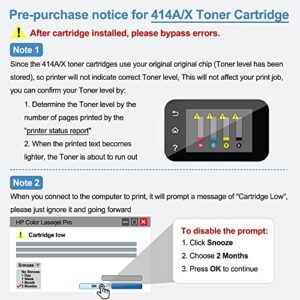 MxVol (414A NO Chip Compatible Toner Cartridge Replacement for HP 414A 414X W2020A W2020X for HP Color Pro MFP M479fdw M454dw M479fdn M454dn Printer Cartridges (KCMY-4 Pack)