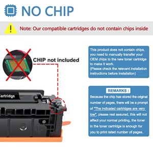 MxVol (414A NO Chip Compatible Toner Cartridge Replacement for HP 414A 414X W2020A W2020X for HP Color Pro MFP M479fdw M454dw M479fdn M454dn Printer Cartridges (KCMY-4 Pack)