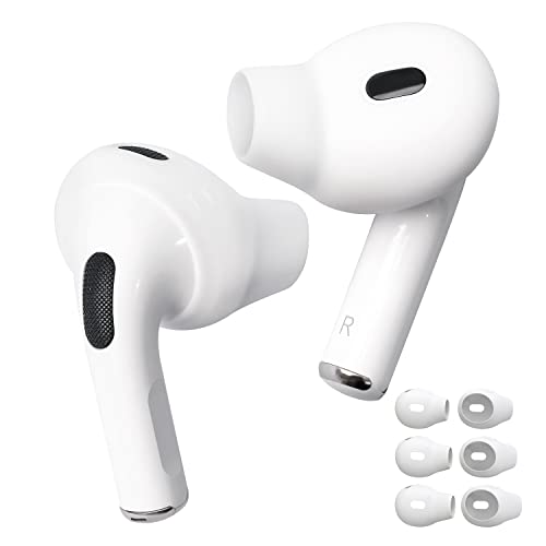 Brujula AirPods Pro 2 Ear Tips Ear Hooks Covers [Reduce Pain], Soft Silicone Accessories, Replacement Ear Tips, Fit in The Charging Case, [US Patent Registered] [3 Pairs](S/M/L)