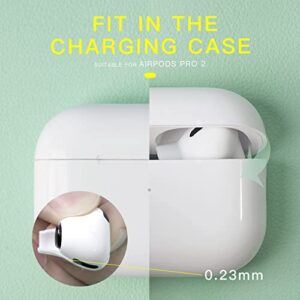 Brujula AirPods Pro 2 Ear Tips Ear Hooks Covers [Reduce Pain], Soft Silicone Accessories, Replacement Ear Tips, Fit in The Charging Case, [US Patent Registered] [3 Pairs](S/M/L)