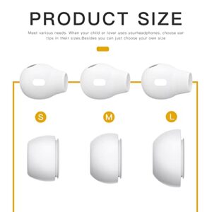Brujula AirPods Pro 2 Ear Tips Ear Hooks Covers [Reduce Pain], Soft Silicone Accessories, Replacement Ear Tips, Fit in The Charging Case, [US Patent Registered] [3 Pairs](S/M/L)