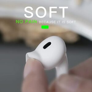 Brujula AirPods Pro 2 Ear Tips Ear Hooks Covers [Reduce Pain], Soft Silicone Accessories, Replacement Ear Tips, Fit in The Charging Case, [US Patent Registered] [3 Pairs](S/M/L)