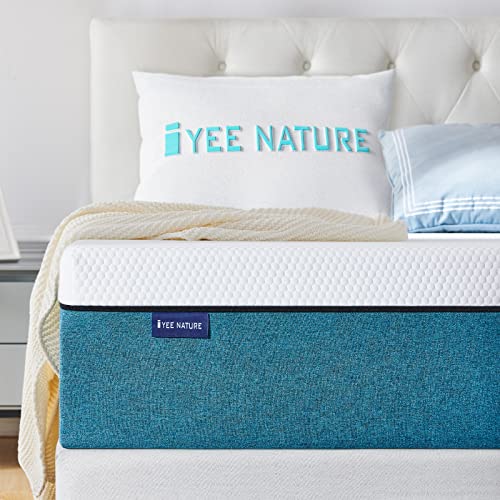 IYEE NATURE Twin Size Mattress 8 inch Memory Foam Mattress/CertiPUR-US Certified Foam Bed Mattress in a Box Medium Firm Foam Mattresses Twin Mattress 8 Inch39*75"*8"