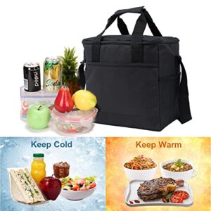 RC ROCKCOW Embroidery Personalized Large Lunch Bag 24-Can (15L) Insulated Lunch Box Soft Cooler Cooling Tote for Adult Men Women