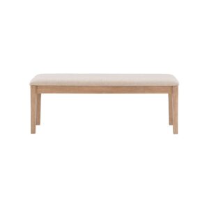 Linon Miles Wood Dining Bench in Natural Brown