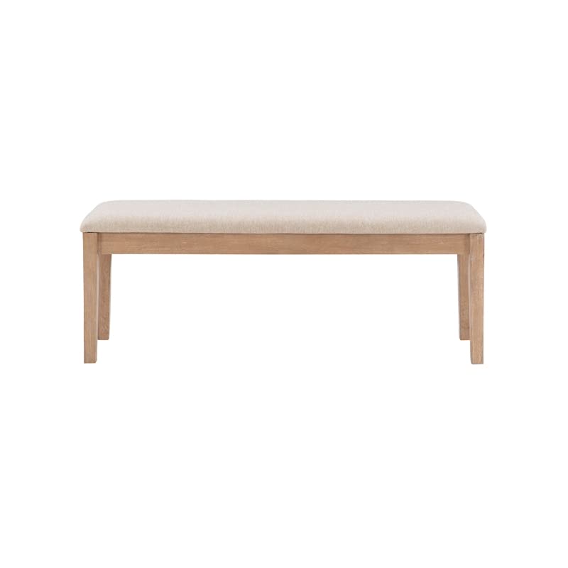 Linon Miles Wood Dining Bench in Natural Brown