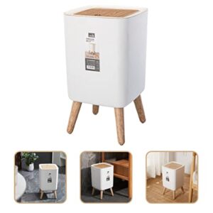 Zerodeko Trash Can Waste Basket Plastic Press Type Waste Bins Garbage Container Farmhouse Garbage Can for Home Kitchen Office Bathroom