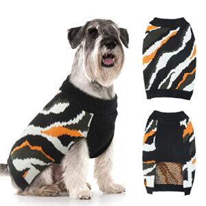 dog sweater vest turtleneck dogs knitted sweatshirt, warm dog knitwear clothes soft winter apparel for girl boy dogs, cozy doggie cold weather knit shirt vest holiday costumes (small)
