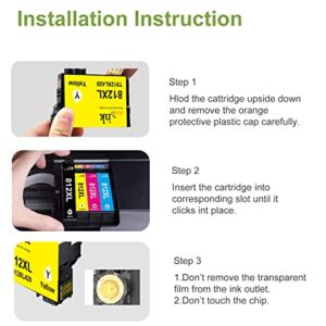 812XL Ink Cartridges Remanufactured Replacement for Epson 812 812 XL Ink Cartridges for WF-7840 WF-7820 WF-7310 EC-C7000 Printer (2 Black)