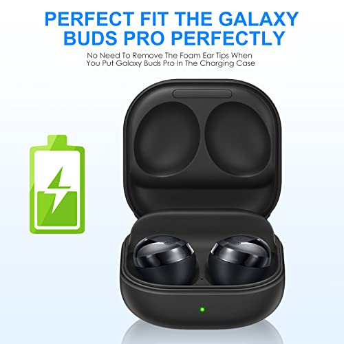 Premium Memory Foam Tips Replacement for Samsung Galaxy Buds pro. No Silicone Eartips Pain.odesoy pro Ear Tips Fit in The Charging Case, (S/M/L, Black,3 Pairs)