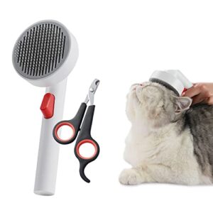 furbulous cat grooming slicker brush for kitten rabbit massage removes mats, tangles and loose fur. cat brush for long or short haired cats, cat brushes for indoor cats