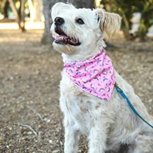 Giving Paws – Magical Unicorn Dog Bandana – Soft and Comfortable Puppy Bandanas - Giving Back to Pets in Need - Pink Color Unicorn Printed Bandanas for Dogs - Large/X-Large