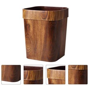 LIFKOME Office Decor Garbage Containers Wood Trash Can Wastebasket Rustic Garbage Container Bin Rubbish Bin for Bathroom Bedroom Kitchen Home Office (L Size 14 L) Kitchen Waste Bins Plastic Bins