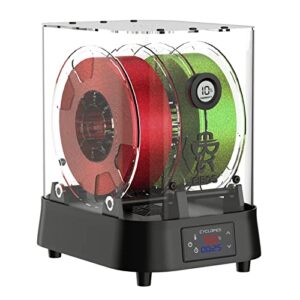 【eibos official】3d printer filament dryer cyclopes, 3d printer filament dry box with fan, adjustable temp & humidity sensor, compatible with pla nylon tpu petg 1.75mm 2.85mm 3.00mm, storage box