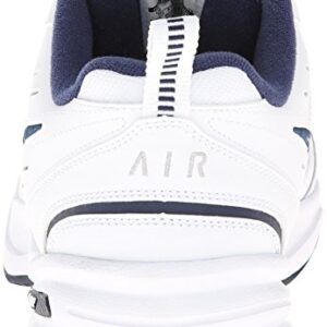 Nike Men's Air Monarch IV Walking Shoes, White/Metallic Silver/Navy, Size 12