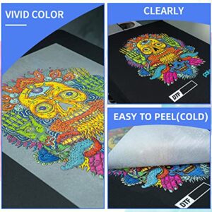 GOZYE Premium DTF Transfer Film - 50 Sheets A4 Matte PET Heat Transfer Paper for Direct-to-Film Printing on T-Shirts Textile- Size: A4 (8.3" x 11.7")