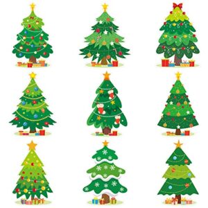 45 pcs christmas tree cutouts bulletin board decorations double-sided winter classroom home décor