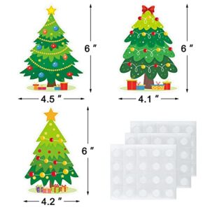 45 Pcs Christmas Tree Cutouts Bulletin Board Decorations Double-Sided Winter Classroom Home Décor