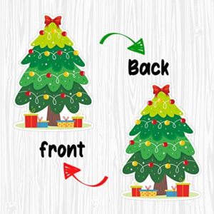 45 Pcs Christmas Tree Cutouts Bulletin Board Decorations Double-Sided Winter Classroom Home Décor