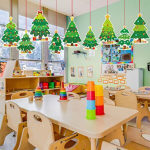 45 Pcs Christmas Tree Cutouts Bulletin Board Decorations Double-Sided Winter Classroom Home Décor