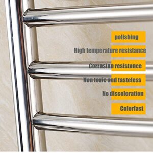 Electric Heating Towel Rack Thermostatic Heating Household Bathroom Bathroom Stainless Steel Towel Rack,Silver