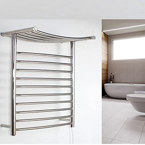 Electric Heating Towel Rack Thermostatic Heating Household Bathroom Bathroom Stainless Steel Towel Rack,Silver