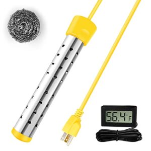 portals hardware immersion water heater for boiling bath water,portable electric 304 stainless with guard cover -lcd thermometer motorhometub,boiling 5 gallon bucket of in minutes (yellow)