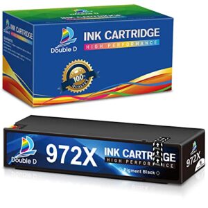double d 972x 972a (upgraded chip) compatible replacement for hp 972x 972a 972 ink cartridges, for hp pagewide pro 477dw 477dn 577dw 577z 452dn 452dw 552dw p55250dw p57750dw, 1 black