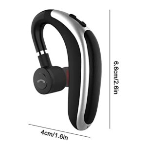 Wireless Single Headset - Bluetooth 5.0 in Ear Single Headset for Car Driving, IPx5 Waterproof Noise Canceling Hand Free Earphones for Business Office Driving (Black)