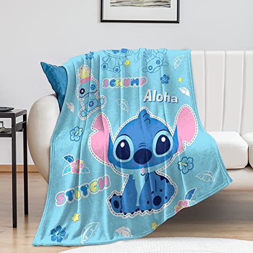 Cartoon Anime Blankets Soft Flannel Throw Blanket Gifts Suitable for Kids and Adults,Warm Home Bed Sofa Christmas/Halloween Blanket Suitable for All Season（50"X40"）