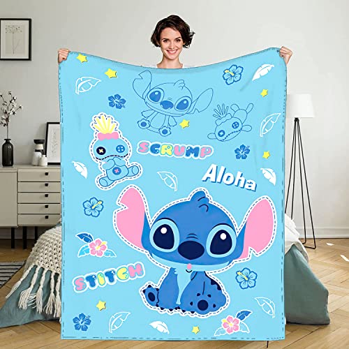 Cartoon Anime Blankets Soft Flannel Throw Blanket Gifts Suitable for Kids and Adults,Warm Home Bed Sofa Christmas/Halloween Blanket Suitable for All Season（50"X40"）