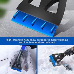 Kairiyard Ice Scrapers for Car Windshield, Upgraded 31 Inch Snow Scraper and Brush Combo Extendable 360° Pivoting Ice Snow Removal Tool for Car, Truck, SUV, Christmas(Blue)