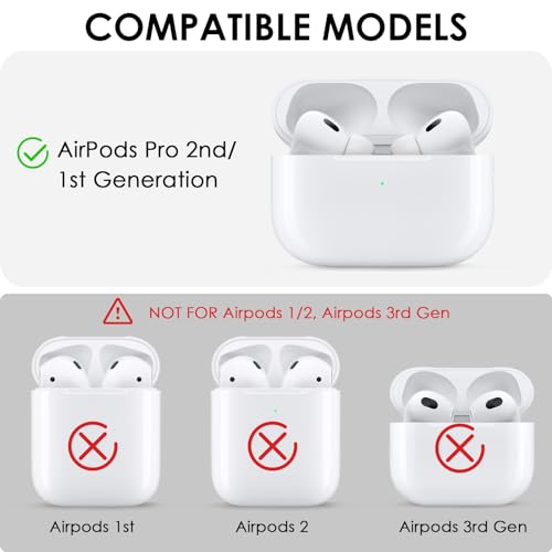 CAGOS for Airpods Pro Case, Cute Bling Crystal Protective Cover Compatible with Apple Airpods Pro 2nd Generation Case USB C and Airpods Pro 1st Generation Case for Women, Midnight