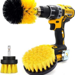 20Piece Drill Brush Attachments Set, Bathroom Surfaces Tub, Shower, Tile and Grout All Purpose Power Scrubber Cleaning Kit –Grout Drill Brush Set – Drill Brushes Set Drill Brush Power Scrubber