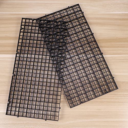 Mipcase 6pcs Plastic Fishes Plates Black Screen Fish Grids Baby Breeding Light Aquarium Separator Board Shrimp Diffuser Filter Filtration Mesh Grid Egg Tray Crate Partition Bottom Xcm