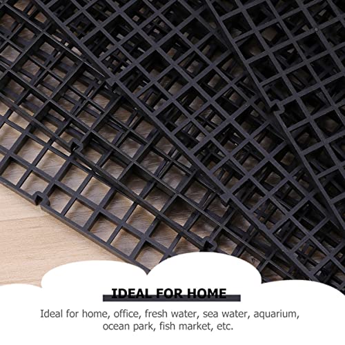 Mipcase 6pcs Plastic Fishes Plates Black Screen Fish Grids Baby Breeding Light Aquarium Separator Board Shrimp Diffuser Filter Filtration Mesh Grid Egg Tray Crate Partition Bottom Xcm