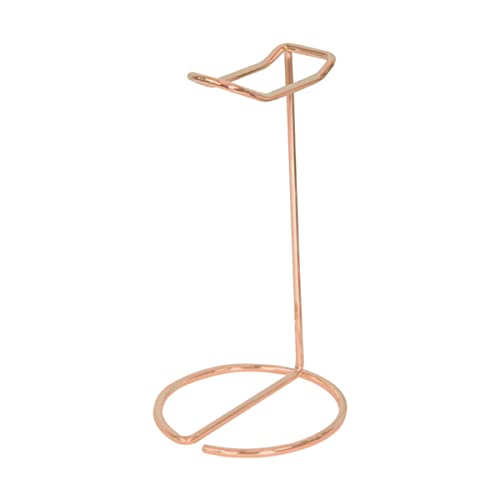 NUOBESTY 1pc Gold Organizer Frame Stable Portable Stand Useful Storage Office Hanger Supporting Base Rose Headphones Universal Rack Anti- Non- Orgnizer Golden Headphone Earphone Holder