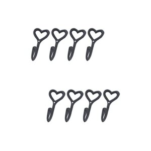 tehaux 2sets4pcs heart- shaped decoration metal wall- mounted bathroom shaped shape hook- hangers outdoor hook pictures, scarf cast mount kitchen wall- coat storage towels, key