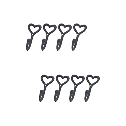 TEHAUX 2sets4pcs Heart- Shaped Decoration Metal Wall- Mounted Bathroom Shaped Shape Hook- Hangers Outdoor Hook Pictures, Scarf Cast Mount Kitchen Wall- Coat Storage Towels, Key