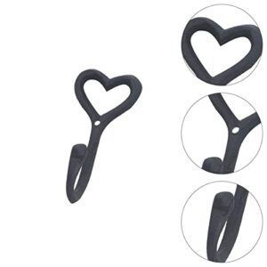 TEHAUX 2sets4pcs Heart- Shaped Decoration Metal Wall- Mounted Bathroom Shaped Shape Hook- Hangers Outdoor Hook Pictures, Scarf Cast Mount Kitchen Wall- Coat Storage Towels, Key