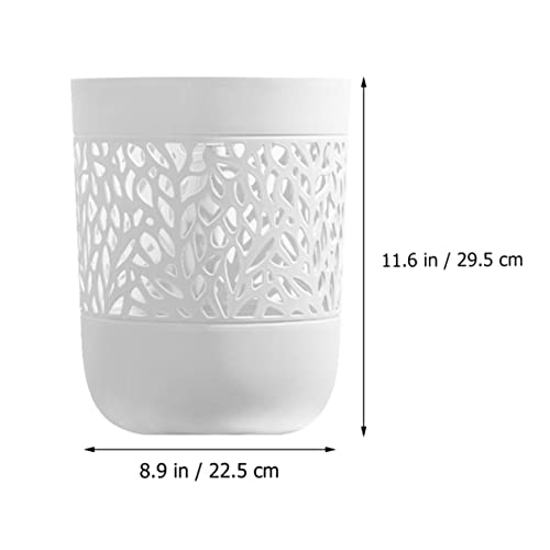 BESTonZON 1pc Kitchens L Durable Household Kitchen, Rooms Simple Office, Wastebaskets Office Wastebasket Containers Large Bedroom Bathroom Lid Without Bin Room White Cans Bathrooms Waste